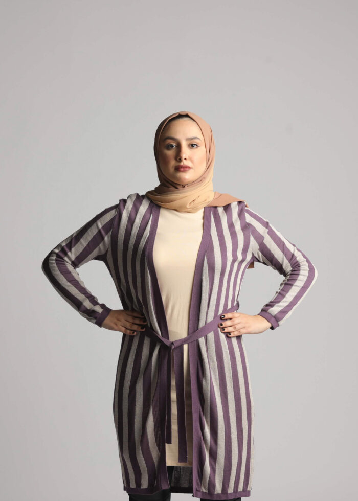 Women Striped Cardigan - Image 1