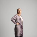 Women Striped Cardigan - Image 2