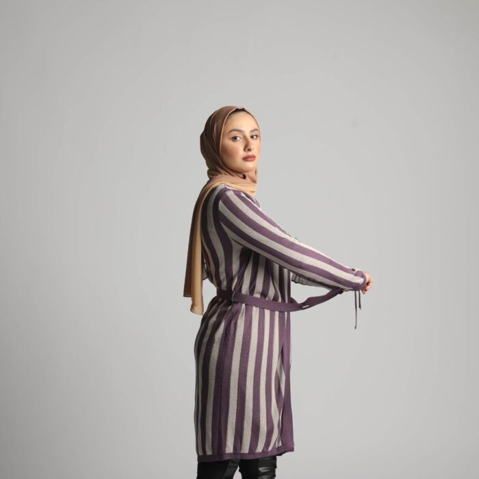 Women Striped Cardigan - Image 3