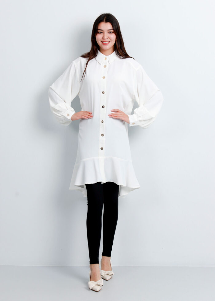 Women Plain Long Blouse - Image 1