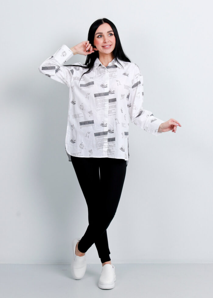 Women Text Design Printed Shirt - Image 1