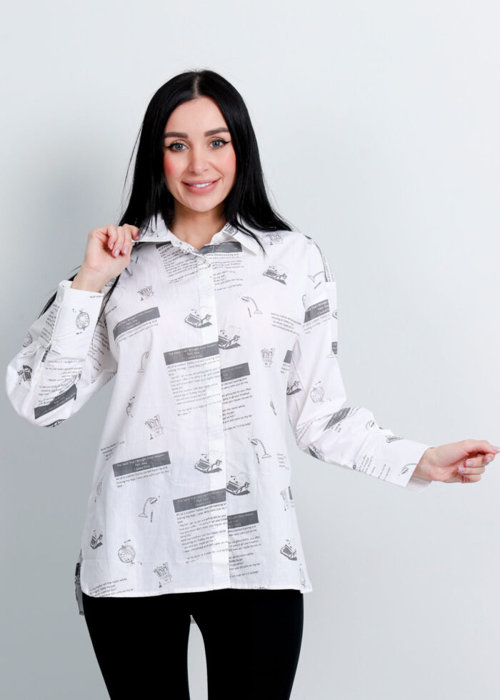 Women Text Design Printed Shirt - Image 2