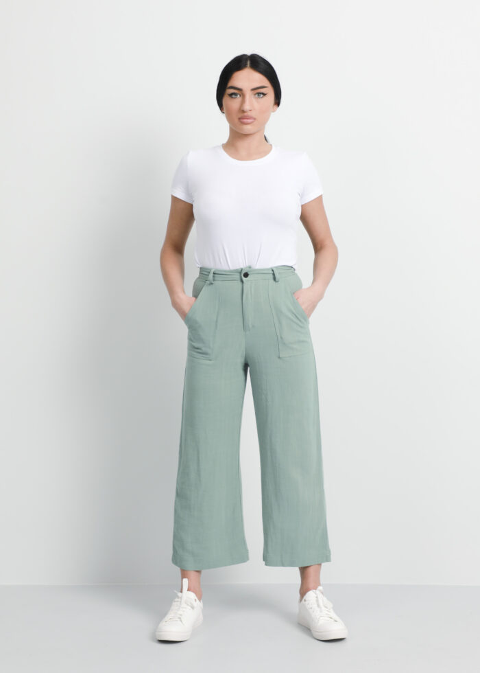 Women Plain Wide-Leg Trouser - Image 1