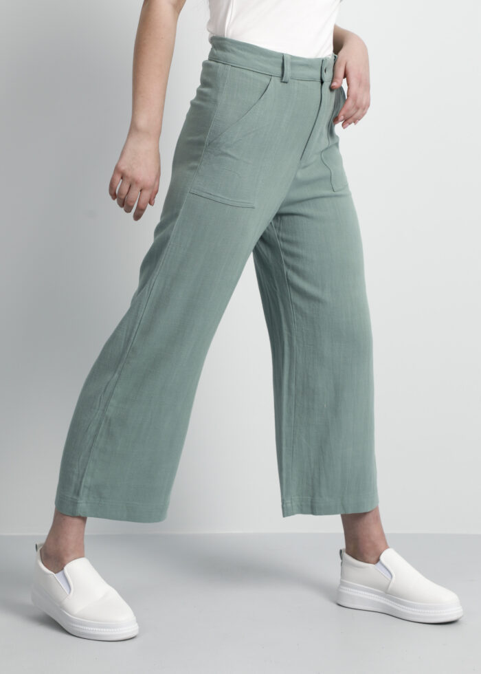 Women Plain Wide-Leg Trouser - Image 3