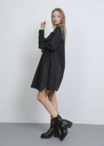 Women Plain Pleated Design Short Dress - Image 3