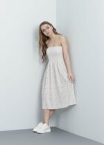 Women Floral Strapless Short Dress