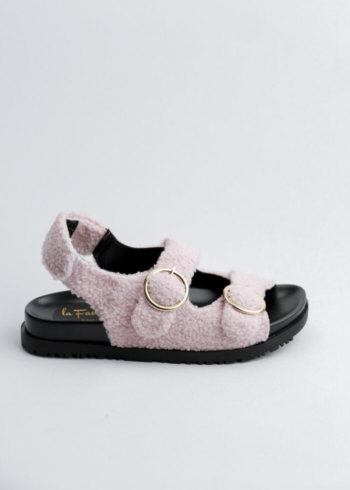 Women Faux Fur Sandal - Image 1