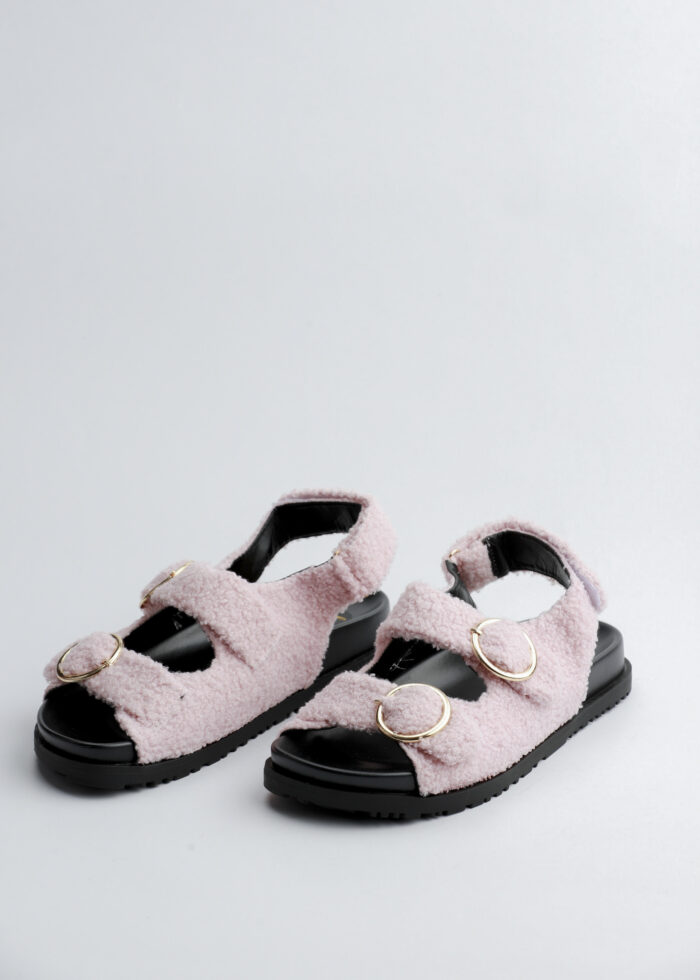 Women Faux Fur Sandal - Image 2