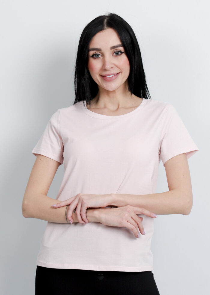 ⁦تيشيرت ستاتي سادة بيسك⁩ - الصورة ⁦2⁩