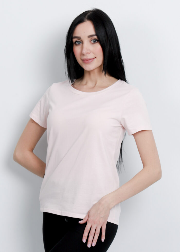 ⁦تيشيرت ستاتي سادة بيسك⁩ - الصورة ⁦3⁩