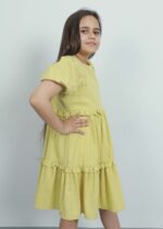 ⁦فستان أطفال بناتي قصير طبقات⁩ - الصورة ⁦3⁩
