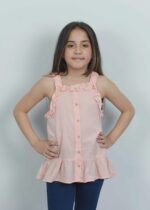 ⁦بلوزة أطفال بناتي مخططة⁩ - الصورة ⁦2⁩