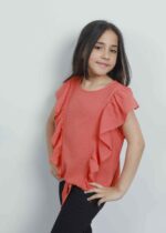 ⁦بلوزة أطفال بناتي بتصميم كشكش⁩ - الصورة ⁦2⁩