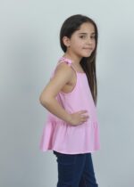 ⁦بلوزة أطفال بناتي سادة⁩ - الصورة ⁦3⁩