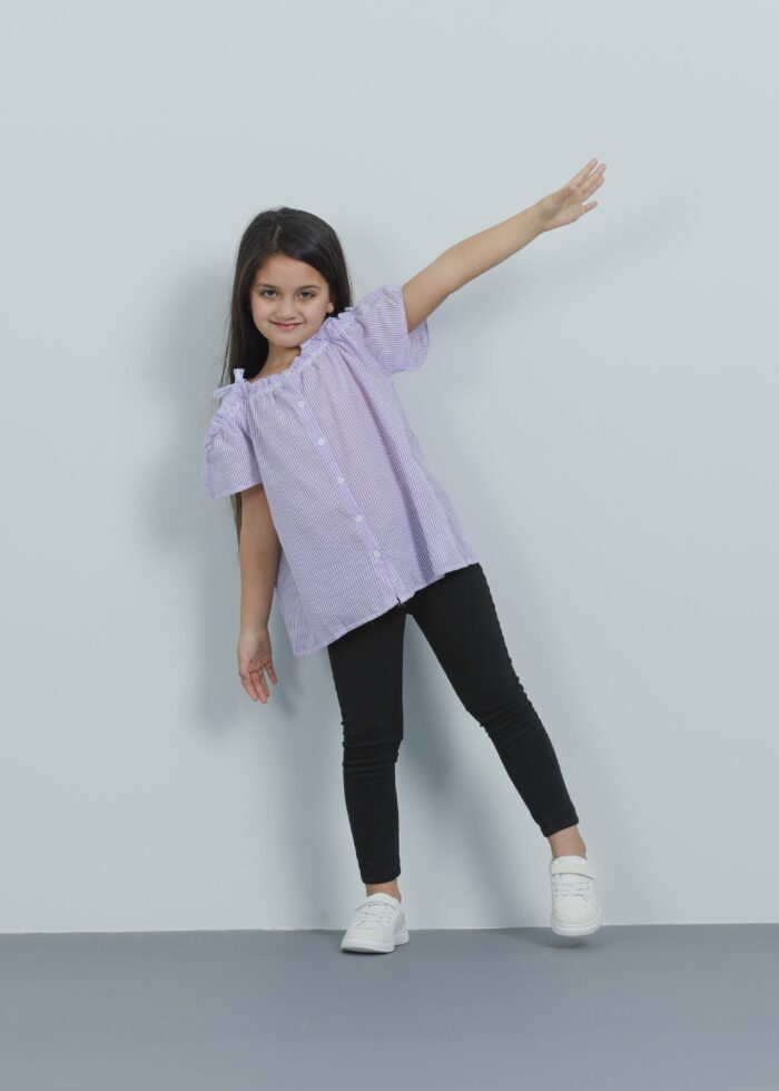 Kids Girl Striped Blouse - Image 1