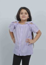 Kids Girl Striped Blouse - Image 2