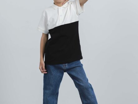 Kids Boy Color-Block Polo T-Shirt