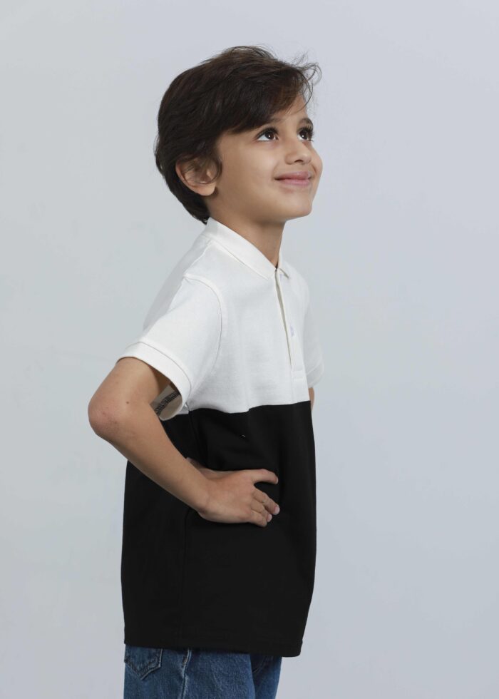 Kids Boy Color-Block Polo T-Shirt - Image 3