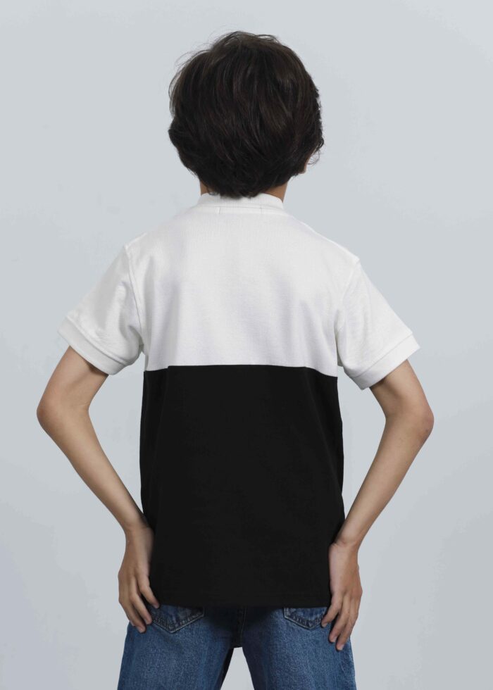 Kids Boy Color-Block Polo T-Shirt - Image 4