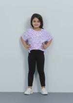 Kids Girl Colorful Printed Crop Top
