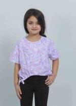 Kids Girl Colorful Printed Crop Top - Image 2