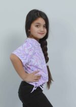 Kids Girl Colorful Printed Crop Top - Image 3