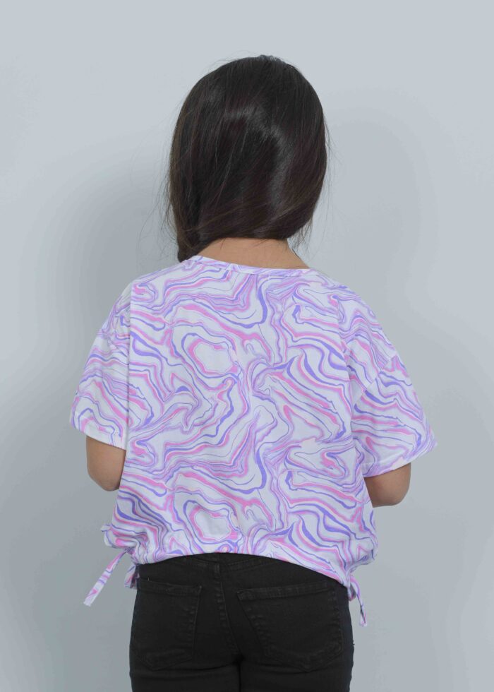 Kids Girl Colorful Printed Crop Top - Image 4