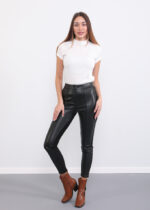 Basic Leather & Cotton Women's Leggings