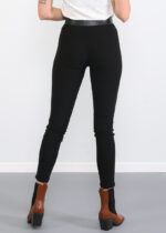 Basic Leather & Cotton Women's Leggings - Image 4