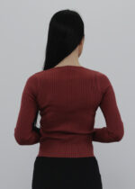Warm Long-sleeve Tight Knitted Women's Blouse - Image 4