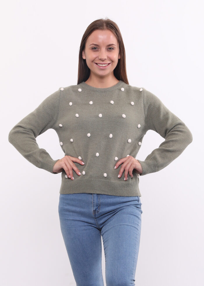 Polka Dots Knitted Sweater - Image 2