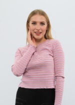 Tight-fitting Striped Women's Blouse - Image 2