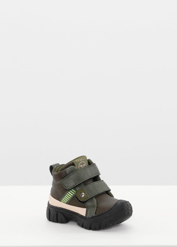 Two-Colored, Strap-on, Leather Boys' Shoes - Image 1