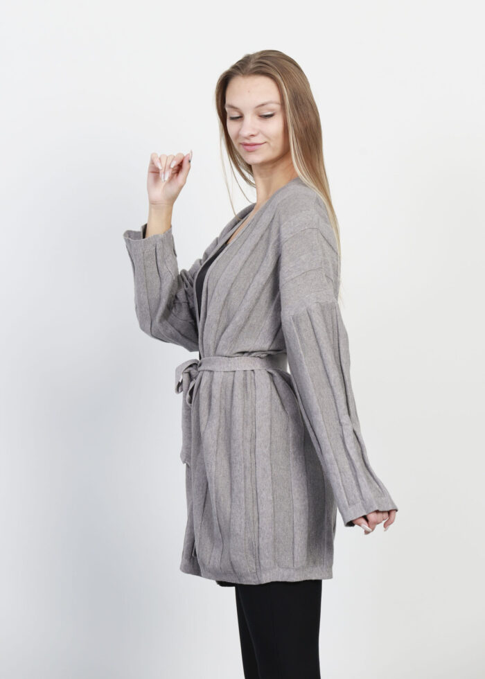 Women Plain Knitted Glittery Cardigan - Image 3