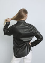 Women Leather Plain Shirt - Image 4