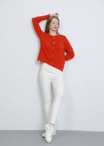 Women Knitted Design Plain Jacket