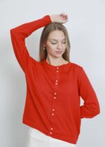 Women Knitted Design Plain Jacket - Image 2