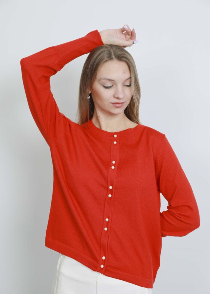 Women Knitted Design Plain Jacket - Image 2