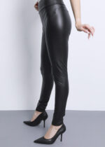 Women Leather Plain Legging - Image 3