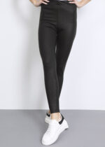 Women Plain Leather Leggings - Image 2