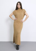 Women Plain Knitted Long Dress - Image 2
