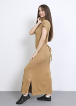 Women Plain Knitted Long Dress - Image 3