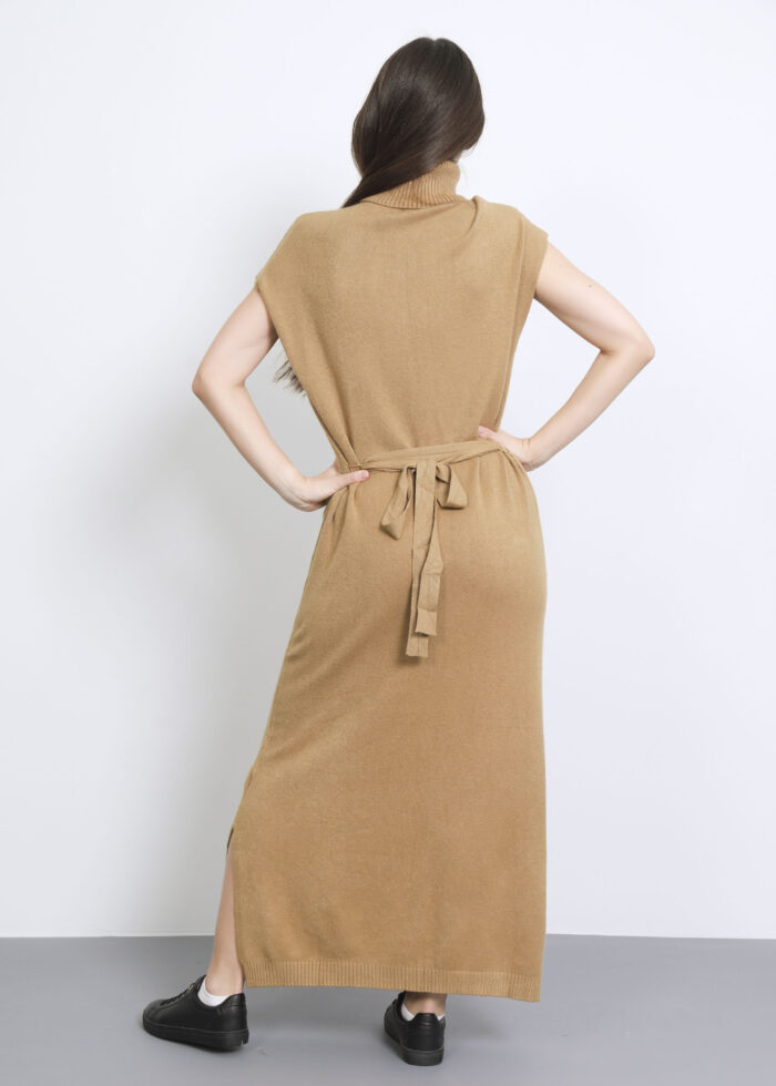 Women Plain Knitted Long Dress - Image 4