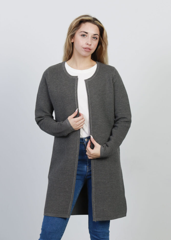 Women Knitted Design Plain Cardigan - Image 2