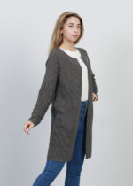 Women Knitted Design Plain Cardigan - Image 3