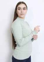 Women Plain Knitted Design Blouse - Image 3