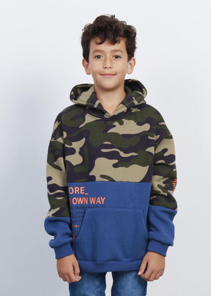 Kids Boy Two-Tone Hoodie - Image 2