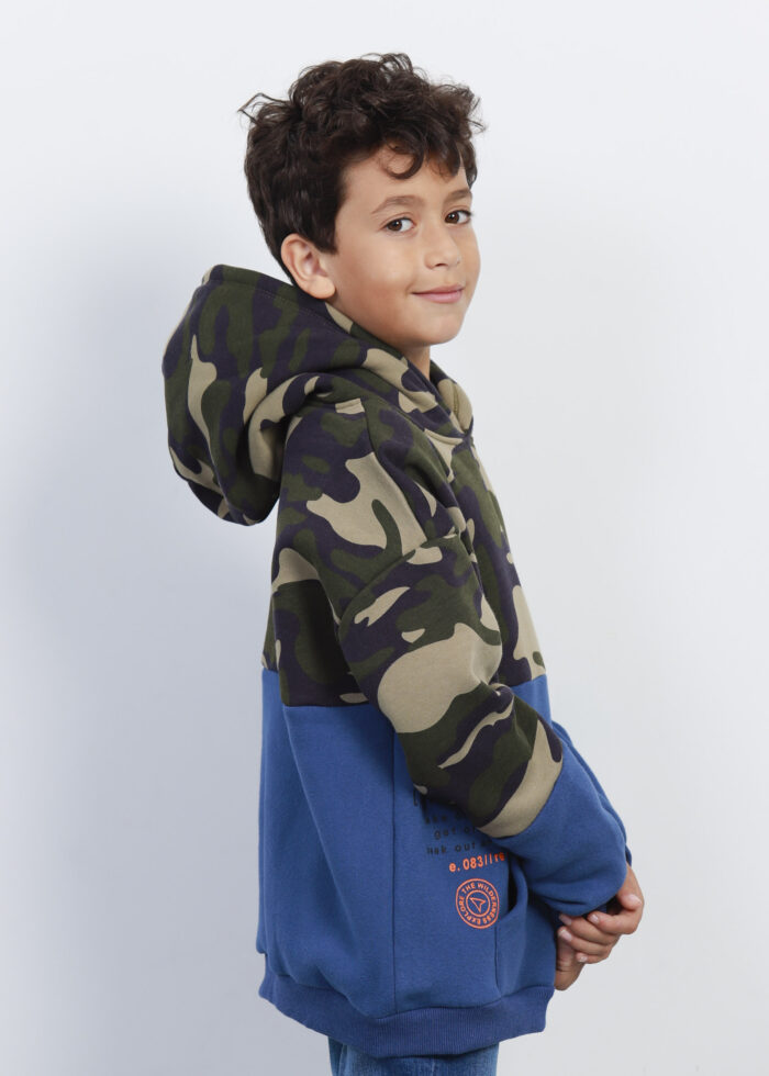 Kids Boy Two-Tone Hoodie - Image 3