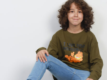 Kids Boy Garfield “I live for weekends” Printed Blouse