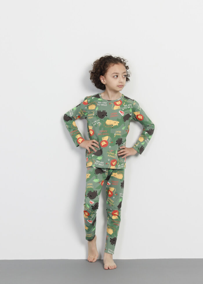 Kids Boy Animals Printed Two-Pieces Pajama - Image 1